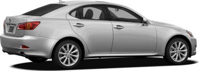 Silver sedan side view with 4 doors and alloy wheels