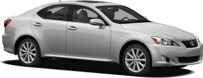 Silver sedan side profile with alloy wheels and aerodynamic design