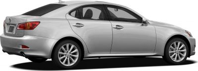 Silver four-door sedan with alloy wheels and sleek profile