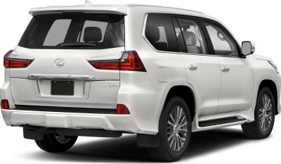 Rear and side view of a luxury SUV with distinctive taillights and body lines