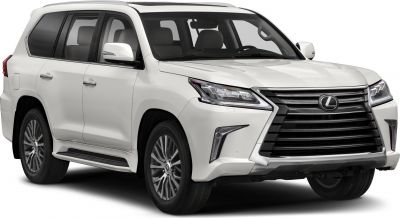 Bold front grille and angular LED headlights on luxury SUV