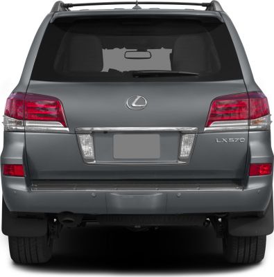 Rear view with tailgate, taillights, and rear window features