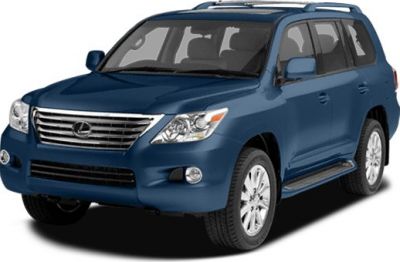 Bold front grill and refined luxury SUV body design in deep blue.