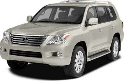 Front and side view of a luxury SUV with bold grille and sleek design.