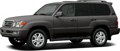 Side view of a mid-2000s luxury SUV with distinctive body design and alloy wheels.