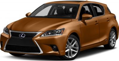 Front three-quarter view of hatchback with prominent grille and headlights.