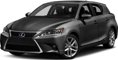 Front view of a sporty hatchback with distinctive grille and sleek headlights