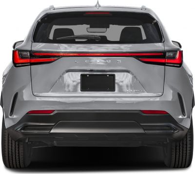 Rear design with horizontal LED tail light bar and integrated taillights