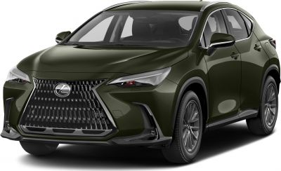 Front angle view with spindle grille and LED headlights
