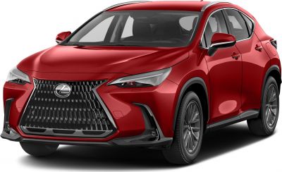 Front view showing large grille and sharp LED headlights on sporty compact SUV