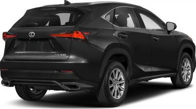 Rear-angle view of SUV with sharp taillights and dual exhausts