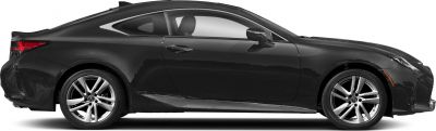Side profile of a sleek two-door coupe with alloy wheels and aerodynamic body.