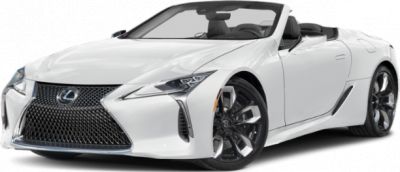 White luxury convertible with aggressive front and mesh grille