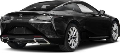 Rear view with distinctive tail lights and dual exhaust outlets
