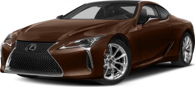 Large spindle grille and sharp angular LED headlights on sports coupe front.