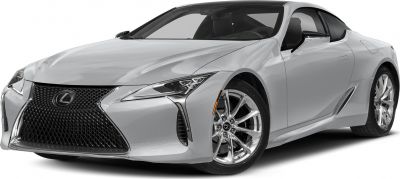 Bold front grille and aerodynamic luxury coupe features