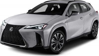 Compact SUV front with spindle grille and LED headlights