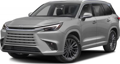 Modern SUV front grille and side profile with sleek headlights and wheels