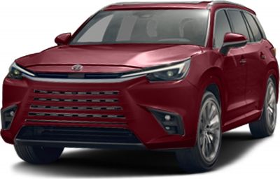 Bold grille and sleek angular headlights on a mid-size SUV front.