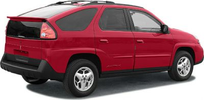Rear and side profile of an SUV with distinctive angular design and tinted rear windows