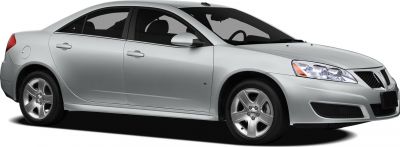 Silver sedan profile with front headlights and alloy wheels