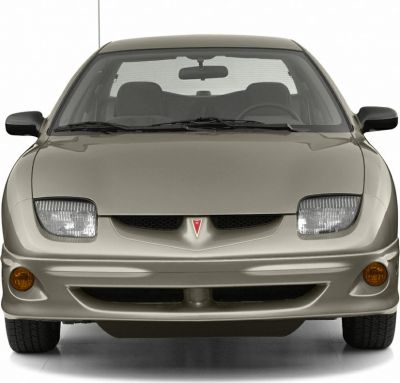 Front view of a compact sedan with characteristic headlights and grille