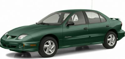 Front and side view of green sedan with alloy wheels