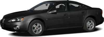 Black 2004 Pontiac Grand Prix IX four-door sedan front side view
