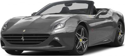 Front view of a convertible with aerodynamic grille and alloy wheels