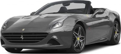 Front view of convertible with sleek headlights and alloy wheels