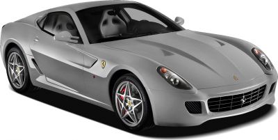 Front-side view of a sleek sports coupe with distinctive headlights and alloy wheels