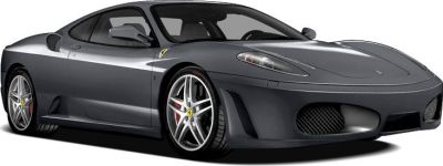 Sleek gray sports coupe with aggressive front bumper and alloy wheels