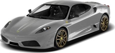 Sleek sports car with gold alloy wheels and aerodynamic body design