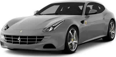 Front three-quarter view with aggressive headlights and Ferrari emblem