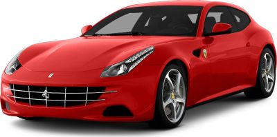 Front grille and LED daytime running headlights on a sports car