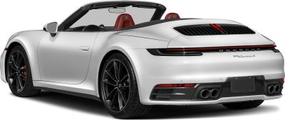 Rear and side view of convertible with quad exhaust and LED rear lights