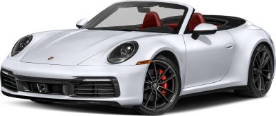 Convertible with advanced headlights and sporty wheels