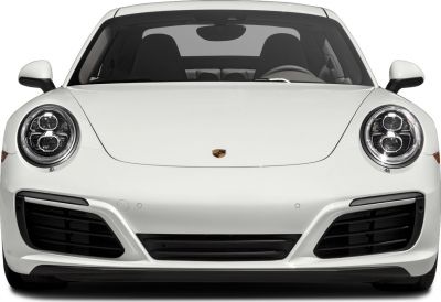 Front end with round LED headlights and aerodynamic bumper design