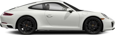 Side profile of sleek sports coupe with aerodynamic body and black wheels