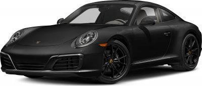 Black coupe with LED headlights and sporty wheels