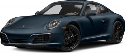 Blue sports coupe with round headlights and black alloy wheels