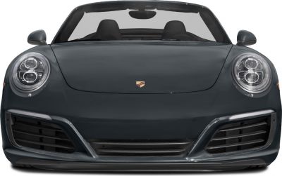 Front view showing signature headlights and aerodynamic grille