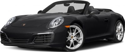 Front angled view of sleek convertible with alloy wheels