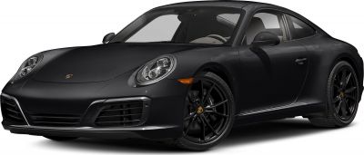 Front and side view showing headlights and black alloy wheels