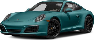 Round headlights and black alloy wheels on a sleek sports coupe.