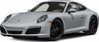 Front side view with headlights and black alloy wheels