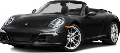 Convertible sports car with alloy wheels and open roof