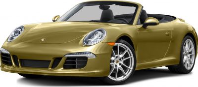 Convertible sports car front and side view with alloy wheels
