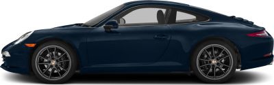 Side profile of sleek sports coupe with alloy wheels