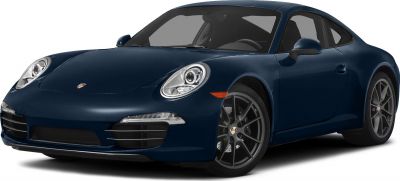 Front view with distinctive headlights and alloy wheels